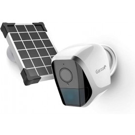 Garza SmartHome, Cámara Lp Inteligente de Exterior WiFi con Panel Solar 1080p Hd