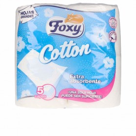 FOXY - COTTON papel higiénico 5 capas 4 rollos