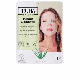IROHA - TISSUE MASK moisturizing aloe + green tea + ginseng + HA