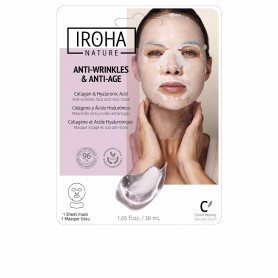 IROHA - 100% COTTON FACE & NECK MASK collagen-antiage 1 u