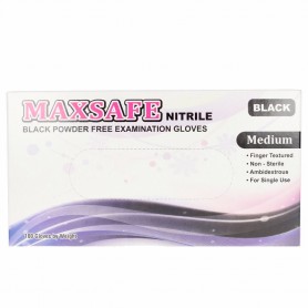 MAXSAFE - MAXSAFE nitryl gloves size M black 100 pz