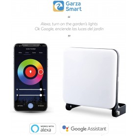 Garza® Smarthome, Foco LED Inteligente WiFi 24 W, Cambio Intensidad, Temperatura, Color. Programable, Alexa y Google Home