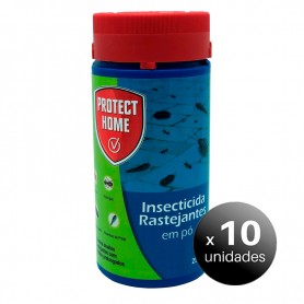 Pack de 10 unidades. Protect Home Insecticida en Polvo de Acción Inmediata contra Rastreros, 250 grs