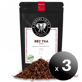 Pack de 3 unidades. Edward Fields Tea – Té Rojo Pu Erh Orgánico de alta calidad. Formato: Granel. Cantidad: 100g.
