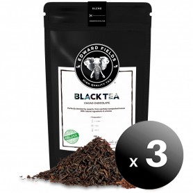 Pack de 3 unidades. Edward Fields Tea – Té Negro Orgánico de alta calidad con Cacao. Formato: Granel. Cantidad: 100g.
