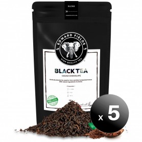 Pack de 5 unidades. Edward Fields Tea – Té Negro Orgánico de alta calidad con Cacao. Formato: Granel. Cantidad: 100g.