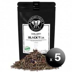 Pack de 5 unidades. Edward Fields Tea – EARL GREY Té Negro Orgánico de alta calidad. Formato: Granel. Cantidad: 100g.