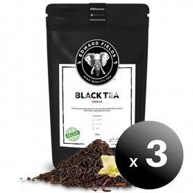 Pack de 3 unidades. Edward Fields Tea - Té Negro Orgánico de alta calidad con Vainilla. Formato: Granel. Cantidad: 100g.