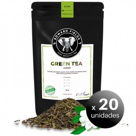 Pack de 20 unidades. Edward Fields Tea - Té Verde Orgánico de alta calidad con Jazmín. Formato: Granel. Cantidad: 100g.