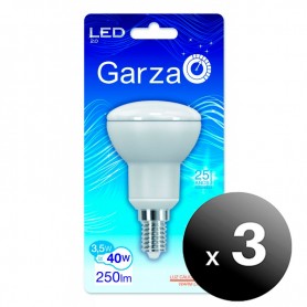 Pack de 3 unidades. Garza Lighting, Bombilla LED reflectora R50, 35 W, 120º, 250 lúmenes