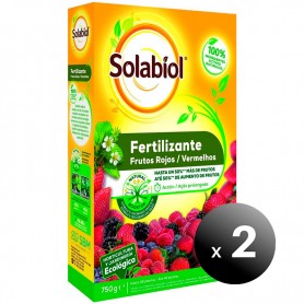 Pack de 2 unidades. SBM Solabiol, Fertilizante granulado para frutos rojos, 100% orgánico, Estimulador Natural, 750 gr