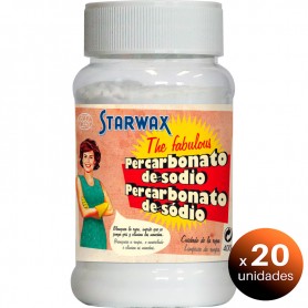 Pack de 20 unidades. Starwax The Fabulous Percarbonato de Sodio, Blanqueador y Quitamanchas, 400 grs