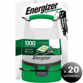 Pack de 20 unidades. Energizer Linterna Farol Camping 360º Recargable USB PowerBank 1000 lúmenes 5 Horas Autonomía
