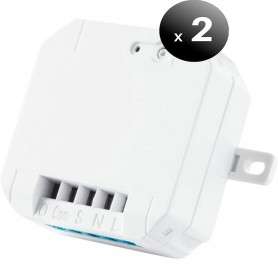 Pack de 2 unidades. Trust Smart Home ACM-2300H, Interruptor Integrado, Color Blanco