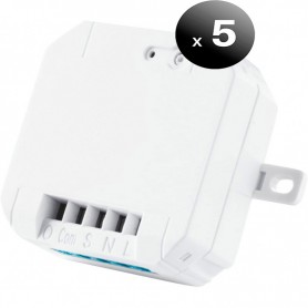 Pack de 5 unidades. Trust Smart Home ACM-2300H, Interruptor Integrado, Color Blanco