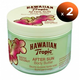 Pack de 2 unidades. Hawaiian Tropic After Sun, Body Butter, Crema Corporal Aroma Fresco de Coco, 200 ml
