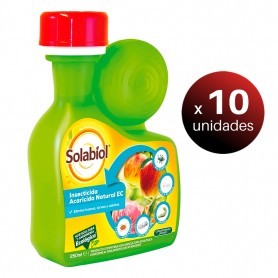 Pack de 10 Unidades. SBM Solabiol, Insecticida y Acaricida Natria, Natural de Amplio Espectro, 250 ml. 