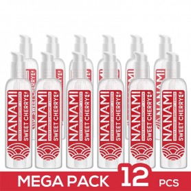 NANAMI - Pack de 12 Lubricante Base Agua Cereza Dulce 150 ml