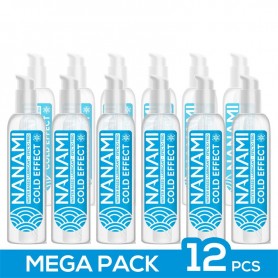 NANAMI - Pack de 12 Lubricante Base Agua Efecto Frio 150 ml