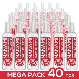 NANAMI - Pack de 40 Lubricante Base Agua Cereza Dulce 150 ml