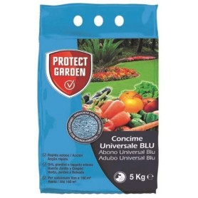 Protect Garden BLU, Abono Universal Fertilizante Azul Granulado de Acción Rápida, Huerto, Jardín y Césped, 5 kgs