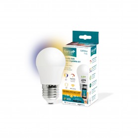 Garza Lighting SmartHome, Bombilla LED WiFi CCT Esférica Inteligente, 5.5 W, E27, Control Voz y App, Intensidad y Tonalidad