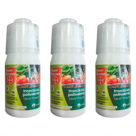 Pack de 3 Unidades. Protect Garden, Insecticida Decis Protech EW Concentrado, 250 ml (ornamentales, frutales y hortícolas). 