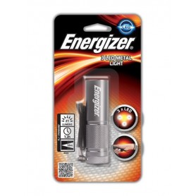 Linterna Energizer 3 LED Metal, 21 lúmenes. Metálica, Resistente y Compacta