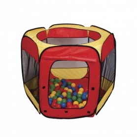 Paradiso Toys-carpa de juego con 100 pelotas 100 x 75 cm rojo/amarillo