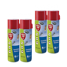 Protect Home Insecticida Blattanex, Acción Inmediata contra Cucarachas, Hormigas y Rastreros, 500 ml. Pack de 4 Unidades