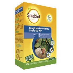 SOLABIOL - Fungicida/bactericida polivalente de cobre de acción preventiva y curativa de 500gr.