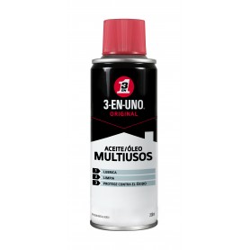 WD40 - 3 EN UNO Original 34135 - Spray Multiusos 200 ml- Lubrica, Limpia y Protege Contra el Óxido