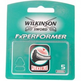 WILKINSON - Wilkinson Sword FX Performer - 5 Recambios de Cuchillas de Afeitar de 2 Hojas Flexibles