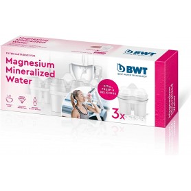 BWT - BWT - Pack 3 Filtros con magnesio - Mejora el sistema inmunológico, reduce la cal, el cloro, las impurezas del agua y mejora el sabor - Pack para tres meses