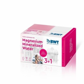 BWT - BWT - Pack 3+1 Filtros con magnesio - Mejora el sistema inmunológico, reduce la cal, el cloro, las impurezas del agua y mejora el sabor - Pack para 4 meses