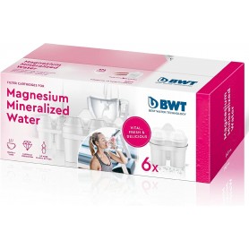 BWT - BWT - Pack 6 Filtros con magnesio - Mejora el sistema inmunológico, reduce la cal, el cloro, las impurezas del agua y mejora el sabor - Pack para seis meses