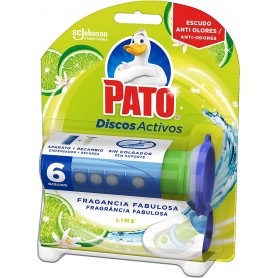 PATO - Pato - Discos activos para WC, aparato y recambio, Lima, 6 discos