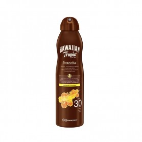 Hawaiian Tropic Aceite Seco Bronceador en Bruma Spray con SPF 30, Fragancia Coco y Mango, 180 ml Hawaiian Tropic