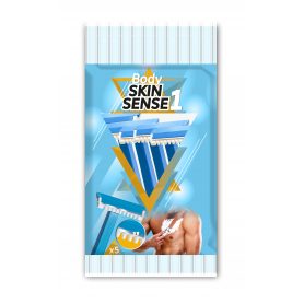 WILKINSON - WILKINSON - Skin Sense V300960500 Bolsa de 5 cuchillas desechables de 1 hoja con peine, especial afeitado corporal
