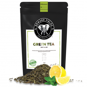 Edward Fields Tea - Té Verde Orgánico de alta calidad con Menta y Limón. Formato: Granel. Cantidad: 100g.