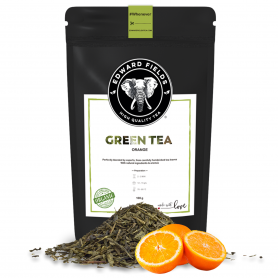 Edward Fields Tea - Té Verde Orgánico de alta calidad con Naranja. Formato: Granel. Cantidad: 100g.