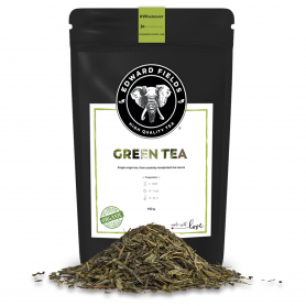 Edward Fields Tea, Té Verde Chung Mee 100% Orgánico, Origen China, Altísima Calidad y Rico en Vitamina C, 100 grs.