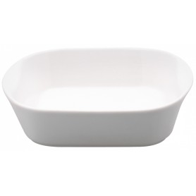 KitchenCraft-plato de servicio 21 x 19,5 x 5 cm porcelana blanca